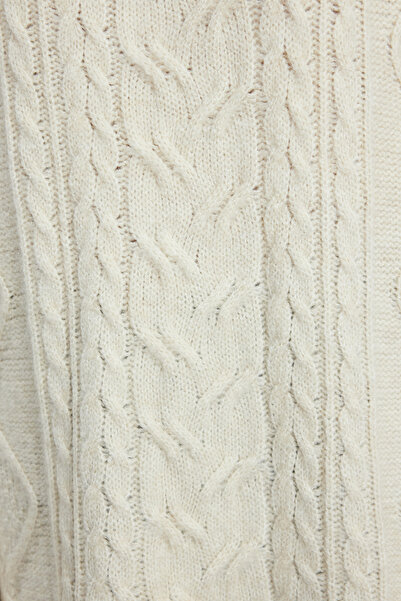 Trendyol Modest Πλεκτό πουλόβερ με μοτίβο με φούντες και στρας - TCTAW25AK00042