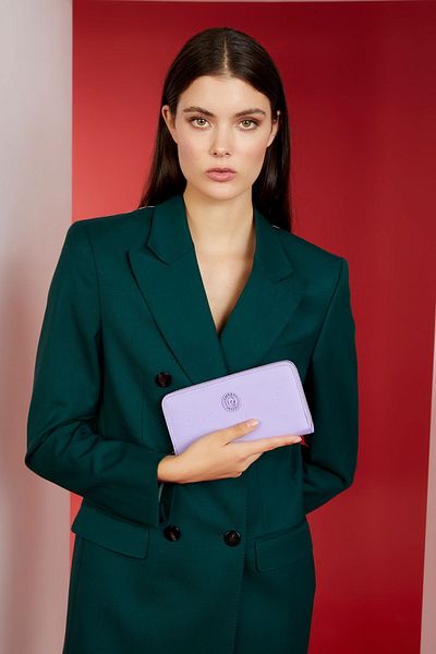 Pierre Cardin Dámská taška se spojkou a spojkou s levandulovým potiskem 06Pc23Y701-P