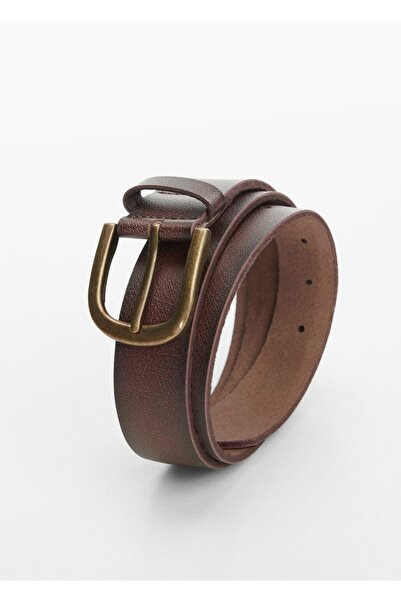 MANGO Man Ремінь з вичиненої шкіри