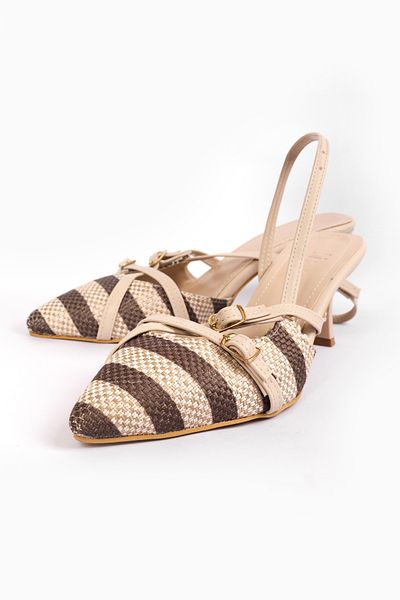Liza Shoes Pantofi cu toc pentru femei Inna Linen - A006-K333