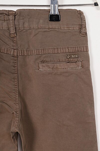 zepkids Earth Color Boy's Gabardine Trousers with Back Pocket