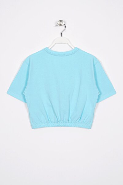 zepkids There Is Art Printed Light Blue Color Girl's T-shirt