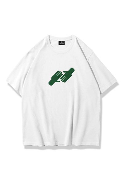 Trendiz Unisex Nice To Meet You Tshirt White