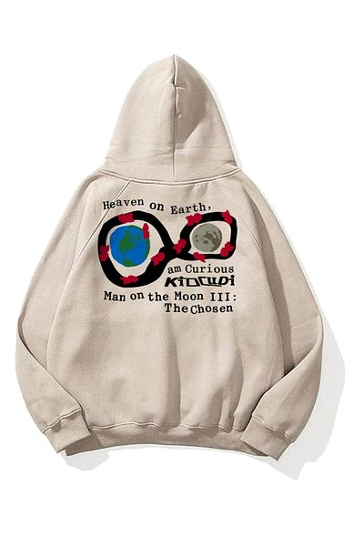 Trendiz Unisex Mikina Muž Na Měsíci Mikina Kámen