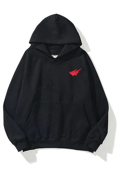 Trendiz Schwarzes, übergroßes Unisex-Sweatshirt mit Kakteen-Sirt-Aufdruck