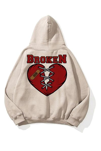 Trendiz Unisex mikina s kapucí Broken Stone