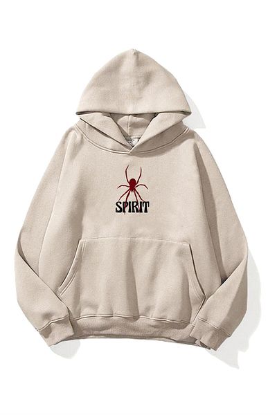 Trendiz Unisex mikina Spirit s kapucí Stone