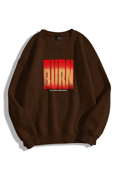 Trendiz Φούτερ με κουκούλα Unisex Burn Crew Neck