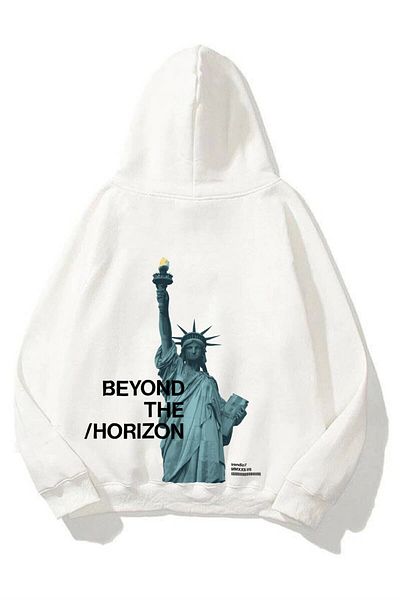 Trendiz Unisex φούτερ Beyond The Horizon Hoodie White