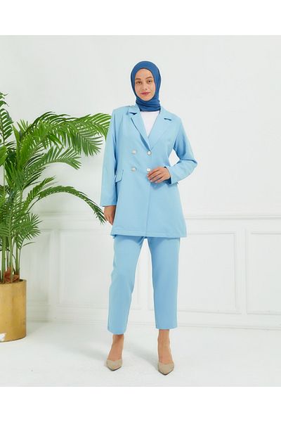 Abay Woven Dumbbell Jacket Pants Set