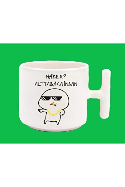 hesaplisiburada كوب على شكل حرف T مطبوع عليه نابر إسبيرلي