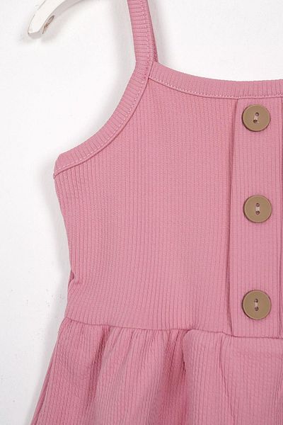 zepkids Dusty Rose Color Sorted Button Λεπτομερές κοστούμι για κορίτσι