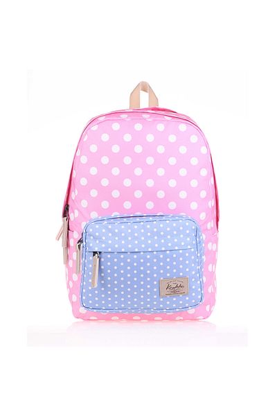KAUKKO Colorful Backpack with 2 Colors - Dots K1486