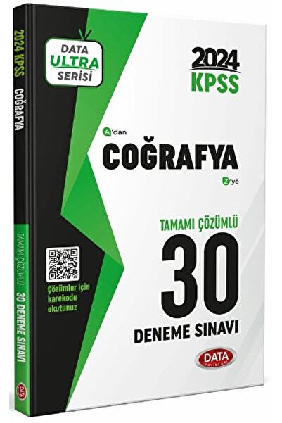 Data Yayınları 2024 KPSS Ultra Serisi Coğrafya 30 Deneme Sınavı / Kolektif / ...