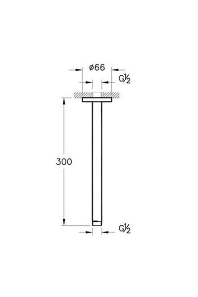 Artema A45650 Model Long Ceiling Elbow