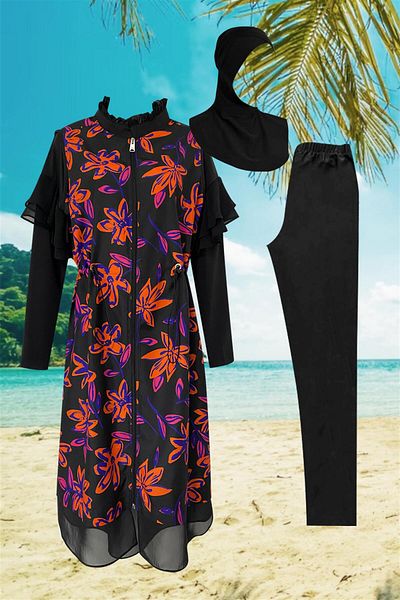 Moodbasic FLOWER PRINTED TESETURY SWIMSUIT