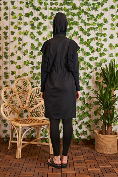 Moodbasic Omuz Şifon Volanlı Mayo