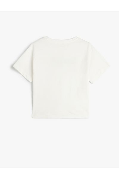 Koton / T-Shirt für Mädchen, Lûgat365 Mother, bedruckt, kurzärmlig, Rundhalsausschnitt, Baumwolle