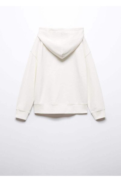 MANGO Kids Hanorac alb pentru copii