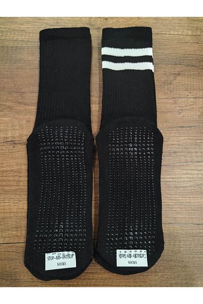 Leement socks Αντιολισθητικές αθλητικές κάλτσες Unisex - 2 ζευγάρια κάτω, βαμβακερή σόλα, Terry Anti Slip Stop