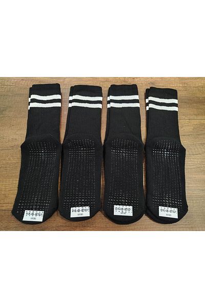 Leement socks Унисекс спортни чорапи с неплъзгаща се подплата - 4 чифта долна част, памучна основа, кърпа, противоплъзгаща подплата