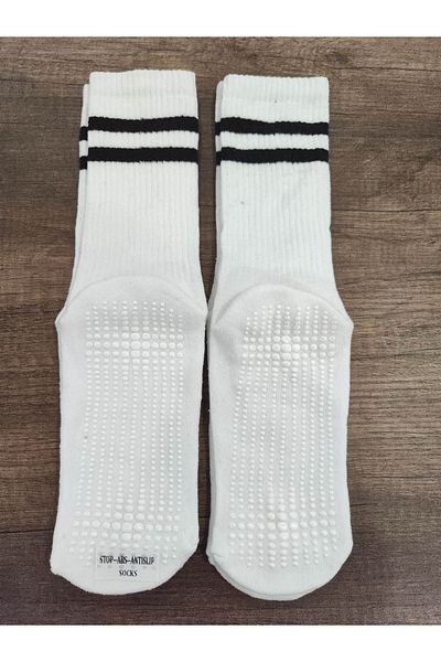 Leement socks Αντιολισθητικές αθλητικές κάλτσες Unisex - 2 ζευγάρια κάτω, βαμβακερή σόλα, Terry Anti Slip Stop