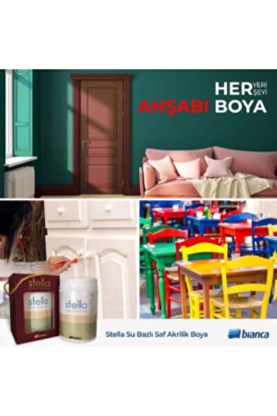 Bianca Stella Su Bazlı Saf Akrilik Yeni Nesil Dönüşüm Boyası 0,500 Lt 1052-granito