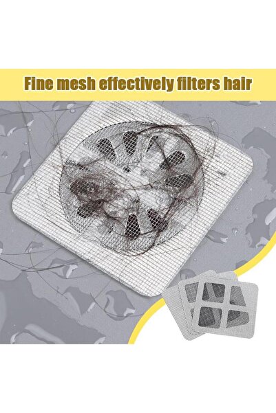 Duffa 10 Adet Lavabo Gider Süzgeci Banyo Gider Süzgeci Tıkanık Önleme Süzgeci Kendinden Yapışkanlı Süzgeç