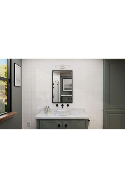 RİOLİGHT Modern, Vintage White 2Xe27 Mirror Top Metal Wall Sconce