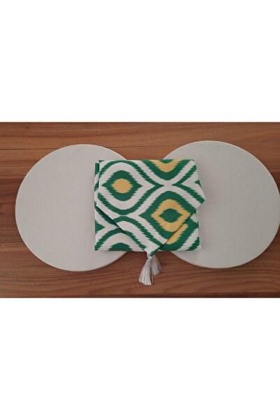 Papuli Set of 6 Patterned Runner and Upholstery Fabric Plates