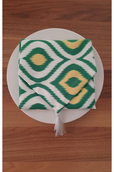 Papuli Set of 6 Patterned Runner and Upholstery Fabric Plates