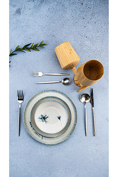 Bambum Lara - 24 Parça Porselen Yemek Takımı Herb