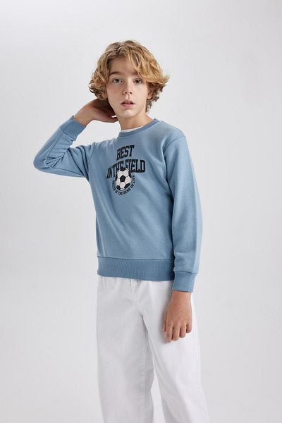 DeFacto Silná a potištěná chlapecká mikina – Crew Neck B8999a823cw
