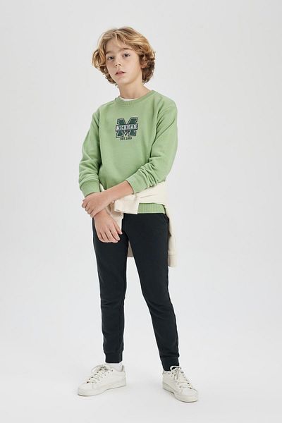 DeFacto Silná a potištěná chlapecká mikina – Crew Neck B8990a823cw