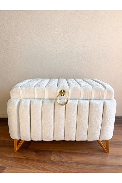 BERRAK ÇEYİZ Gold Kulplu Tekli Orta Boy Çeyiz Sandığı