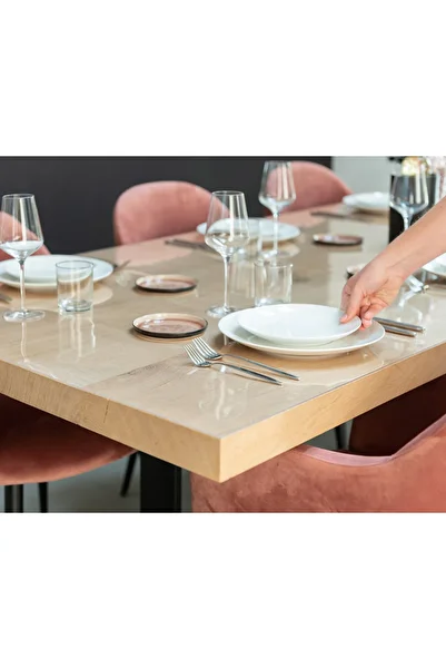 Willuxe Față de masă transparentă Pvc Față de masă groasă transparentă 1,4 mm Protector de masă Toate dimensiunile