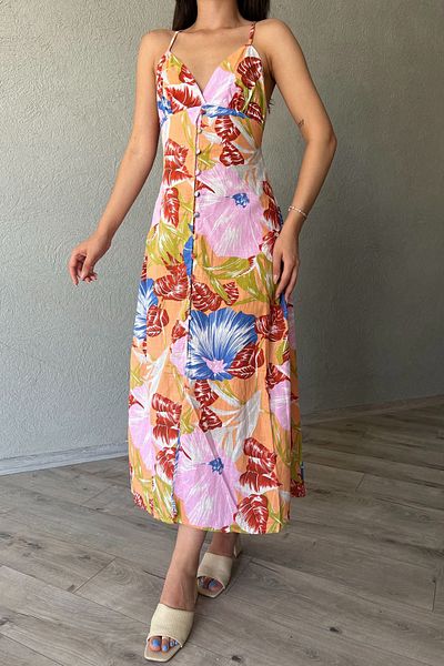 Seda Yalçın Atelier Back Low-cut Patterned Dress