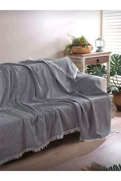 enti ev tekstili Husa de canapea extensibila din bumbac de lux negru 170x220 fata dubla - Anti-transpiratie Anti-alunecare Nu se ridica