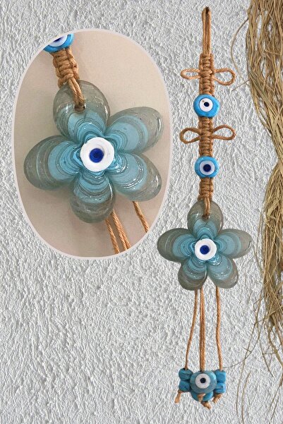 Art inside Otantik Cam Çiçek Figürü Renkli Bohem Duvar Dekorasyon Objesi Deko...