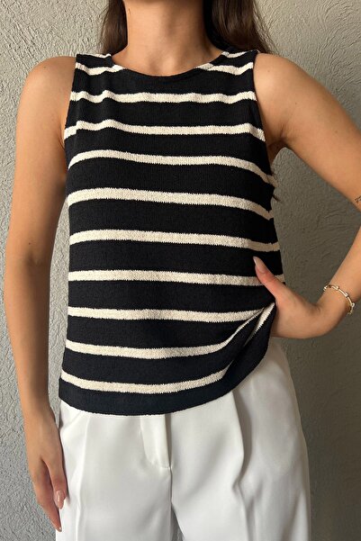 Seda Yalçın Atelier Cream Black Striped Athlete