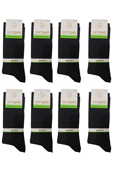 SOYTEMİZ Férfi sima fekete zokni 8 pár