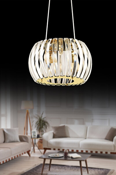 NisaLuce Nisa Luce Dives Taşlı Avize - Krom