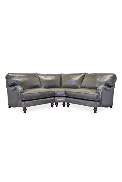 Hanel Mobilya Köşe Koltuk Gri Suni Deri