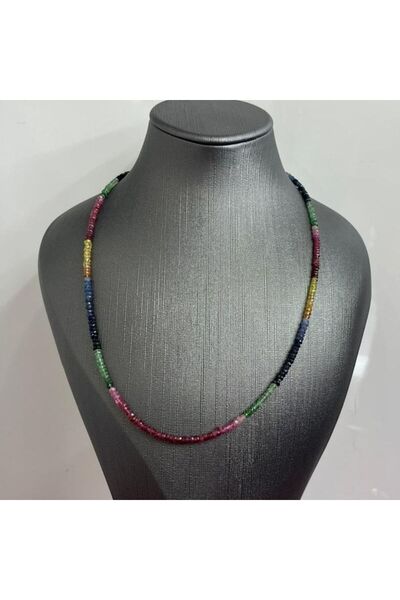 HAS GÜMÜŞ Doğal Taşlı Turmalin Kolye