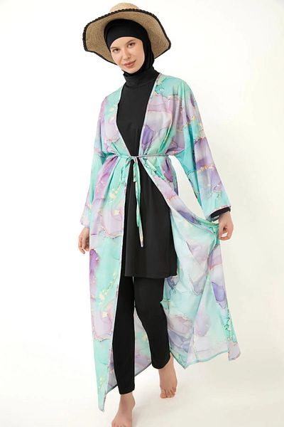 medipek Lycra Pareo Vollbedeckter Hijab-Badeanzug