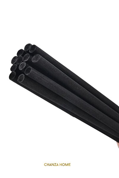 CHANZA HOME 12 Adet Uzun Siyah Kaliteli Doğal Bambu Oda Kokusu Çubuğu 50 Cm