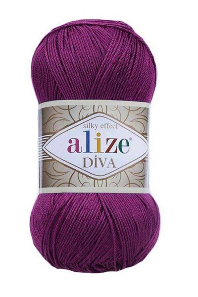 Alize 5 τεμάχια Diva Mercerized String Summer Bikini Bustier Μπλούζα Πλεκτό Σχοινί Plum 297