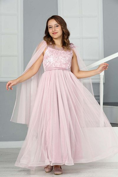 Asortix Glittery Girl's Long Evening Dress
