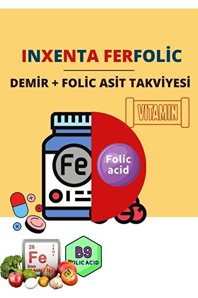 INXENTA Ferfolic Plus 30 Soft Jel Ferrous Bisglisinat - Demir