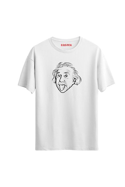 Açık Garaj Unisex EinsTein PrinTed Regular T-Shirt